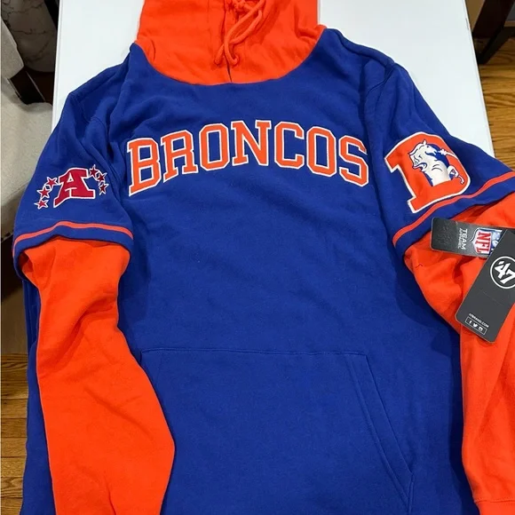 Broncos Blue and Orange Hoodie - Picture 1 of 6